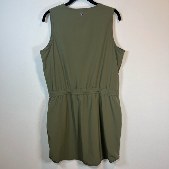 Kuhl Women's Vantage Dress Green Lightweight Stretch Sleeveless Drawstring Large - Picture 11 of 16